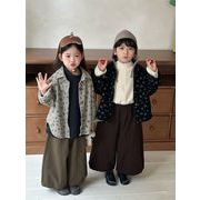 2026 秋 新作 2点セット ジャケット 韓国風子供服 男女兼用 上着 タンクトップ 防寒 コート