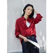 コットンリネン 長袖シャツジャケット レディース