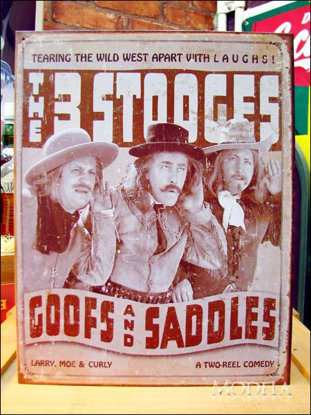 アメリカンブリキ看板 The Three Stooges Goofs & Saddles
