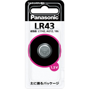 LR43P パナソニック　アルカリボタン電池