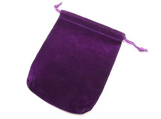 ☆ネーム・ロゴ入れ可能☆アクセサリーポーチ・巾着 色々使える販促用品　12枚セット【紫】5サイズ