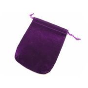 ☆ネーム・ロゴ入れ可能☆アクセサリーポーチ・巾着 色々使える販促用品　12枚セット【紫】5サイズ
