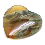 天然石 パワーストーン 卸売/ モスアゲート（Moss agate） ハートモチーフパーツ ti-pa-1170