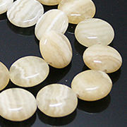 天然石 パワーストーン ビーズライン 卸売/ アラゴナイト（Aragonite） コインビーズ timy-384