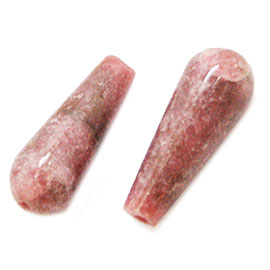 天然石 パワーストーン 卸売/ ロードナイト（Rhodonite） ドロップパーツ（貫通穴） ti-pa-1184a