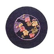 【上質なちりめんに、伝統的な花鳥刺繍が添えられた　東レシルックちりめん刺繍ふろしき】梅（紫）