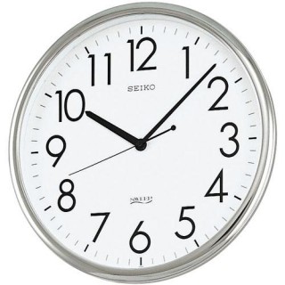セイコー SEIKO 掛時計 オフィスタイプ プラスチック枠 銀色光沢 スイープセコンド KH220A