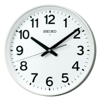 セイコー SEIKO 電波掛時計 プラスチック枠 ホワイト スイープセコンド KX317W
