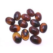【グレードA】天然石　ルース　卸売 / アンバー (amber) ・琥珀　オーバルカボッション 13x18mm