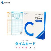 【即納】TOKAIZ タイムカード　Cカード　100枚入り　TR-001シリーズ専用「送料無料、代引き不可」