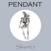 ペンダント-11 / 4-4050-19 ◆ Silver925 シルバー ペンダント ムービング スカル ドクロ　骸骨