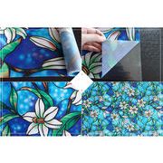 ★窓 ガラスフィルム★ガラスシール★目隠しフィルム★無接着剤水で貼れる 50M