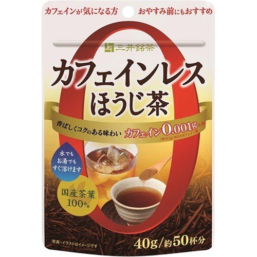 【三井農林】カフェインレス ほうじ茶 40g