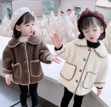 厚いジャケット　暖かい子供服  シンプル  ベビー服  カジュアル  韓国風 秋冬