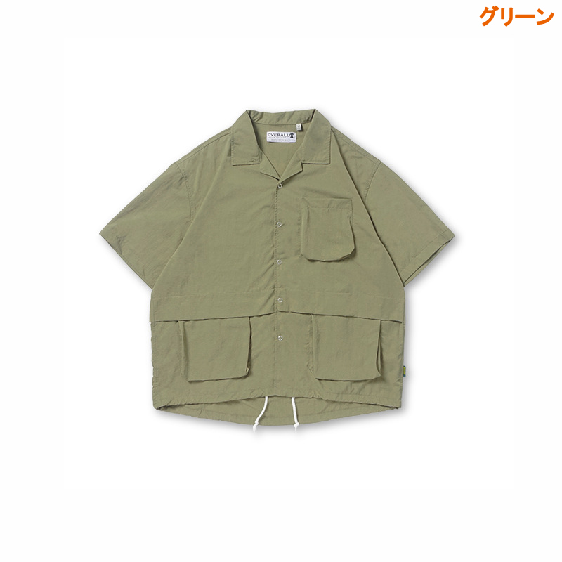メンズファッション 多機能ポケット付 半袖シャツ 男女兼用 レトロ風 半袖アウター 21新作 春夏 全3色 アパレル ゼットジー 株式会社 問屋 仕入れ 卸 卸売の専門 仕入れならnetsea