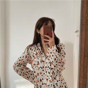 いまだけの超SALE価格 韓国ファッション 柔らかい パジャマ プリント セット ルームウェア 長袖