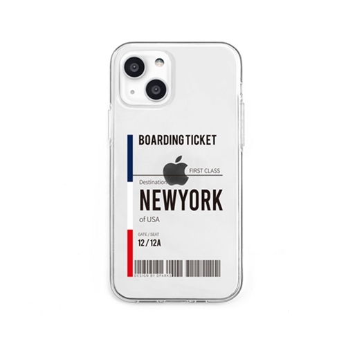 dparks ソフトクリアケース for iPhone 13 mini NEWYORK D