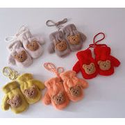 おしゃれ　子供用　可愛い　　手袋 グローブ 　防寒　ミトン　フェイクファー　裏起毛