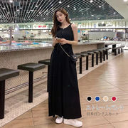 韓国服スッキリ美人綺麗めゆったりオールインワンサロペットYD45パンツドレスワイドパンツコンビネゾン
