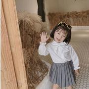 春秋新作　子供　シャツ　キッズ　女の子　トップス　ファッション　-　色　リボン