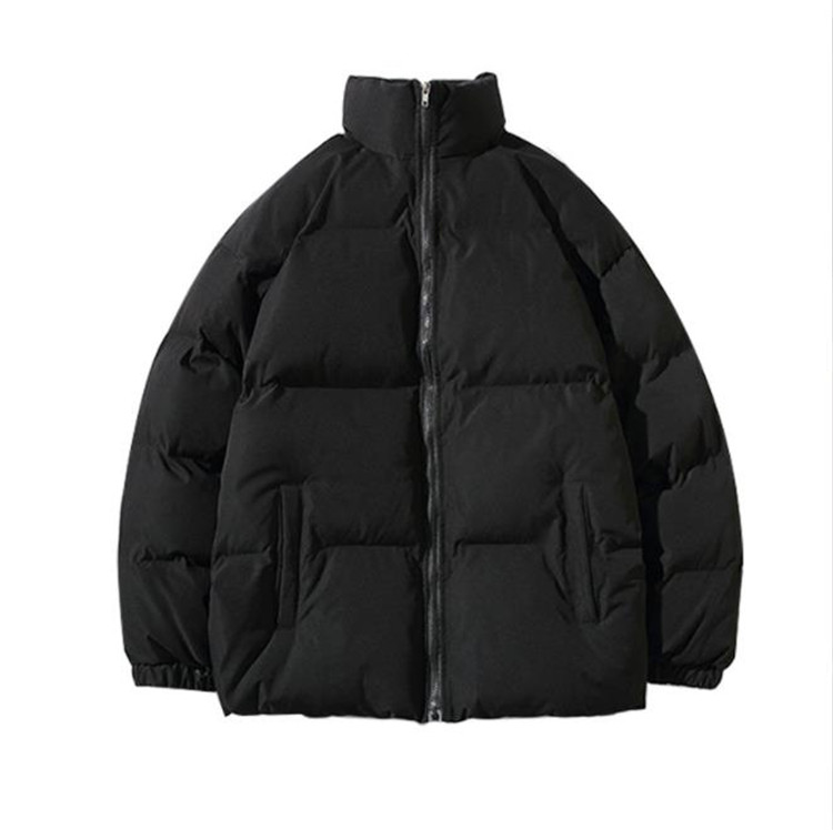 男の子ファッション 冬 カジュアル シンプル 無地 厚手 ゆったりする 綿の服 スタンドカラー コート