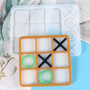 新品 ハンドメイド アクセパーツ ゴム型 UVレジン 石膏粘土 鏡面シリコンモールド 玩具 XO棋