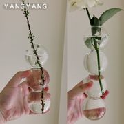 ins超人気   房口  ガラス製花瓶 インテリア  花瓶  玄関装飾  フラワーアレンジメント 水耕花瓶