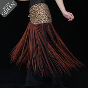 ベリーダンス衣装 インドダンス ヒップスカーフ コスチューム タッセル 飾りベルト ヒョウ柄