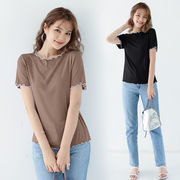 Tシャツ　レディース　夏　モダール　半袖　INS　韓国ファッション　オシャレ　