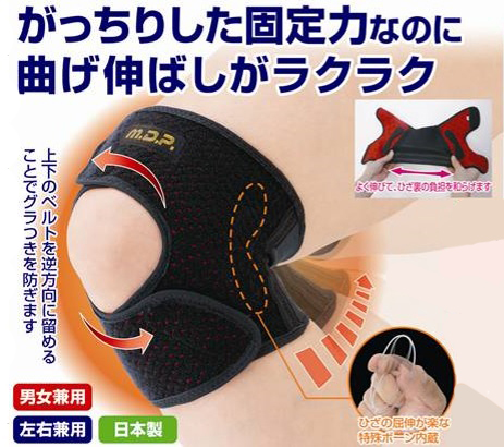 【即納】日本製膝サポーター　ひざ楽さん（一枚入り）