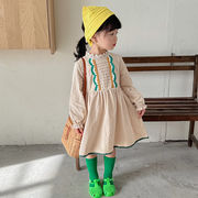 韓国子供服  子供服  キッズ服 ワンピース プリーツスカートレースのスカートプリンセススカート