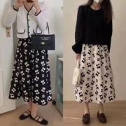 ロングスカート　花柄　レディース　韓国ファッション