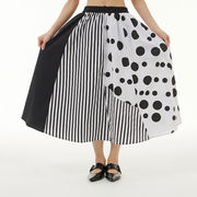 初回送料無料新作韓国人気スカートゆったり夏ファッション水玉柄スカート
