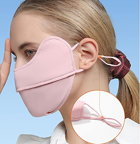 多機能マスク　クールマスク　スポーツ　日焼け止め　接触冷感　耳紐調整可能　眦防護　繰り返し使える