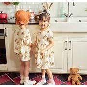 【2022年新作】韓国子供服　シャツ　ショットパンツ　ワンピース　人気なクマ柄　80#-120#