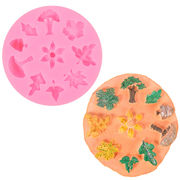 Gum pasteDIY手芸 素材 アロマキャンドル モールド 手作り石鹸 エポキシ樹脂 資材飾り 花葉キノコ