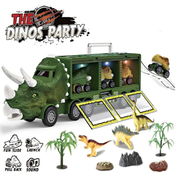 玩具 トリケラトプス 号 トラック バス 車 恐竜 ティラノサウルス プテラノドン ミニカー 置物 鳴く