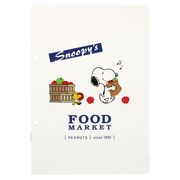 【横罫ノート】スヌーピー ノートA5 2穴 Delicious Food Market リンゴ