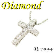 1-2202-33010 KDK ◆ Pt900 プラチナ クロス ペンダント＆ネックレス ダイヤモンド 0.20ct