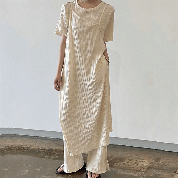【2022夏服】韓国風レディース服 　デザイン感　おしゃれ　半袖　セットアップ　キャミソールワンピース