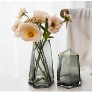 Fashions 限定発売 花瓶 創造性 ハンマーパターン フラワーアレンジメント 乾燥花 ガラス クリア