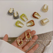 ピアス　アクセサリー　クリア　樹脂　ビンテージ　INS　韓国ファッション