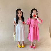 【2022夏新作】韓国風子供服 ベビー服 　　半袖　　ベビー服　　純色　　ワンピース　