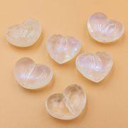 【アクリルビーズ】新作法*オーロラ鍍金加工ビーズ*ハートビーズ/最安値＆営業日当日出荷保証