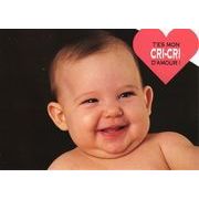 ポストカード カラー写真 ダイカットタイプ 定形外 笑顔の赤ちゃん
