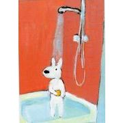 ポストカード イラスト リサとガスパール「リサとお風呂」