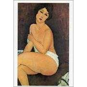 ポストカード アート モディリアーニ「椅子の上にいる裸婦」