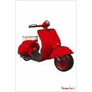 ポストカード クリストファーヴァインデザイン「赤いバイク」郵便はがき
