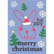 グリーティングカード クリスマス「うさぎ」メッセージカード