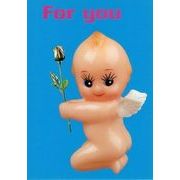 ポストカード カラー写真 花を持った天使「For you」